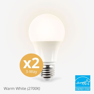 40/60/100w equivalent A21 3-Way Warm White Light Bulb 