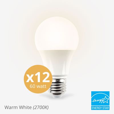 60w equivalent A19 General-Purpose Warm White Dimmable Light Bulb             
